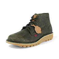 Botki damskie - Kickers Unisex Kick Hi bez podszewki botki, ciemnozielony, 45 EU - miniaturka - grafika 1