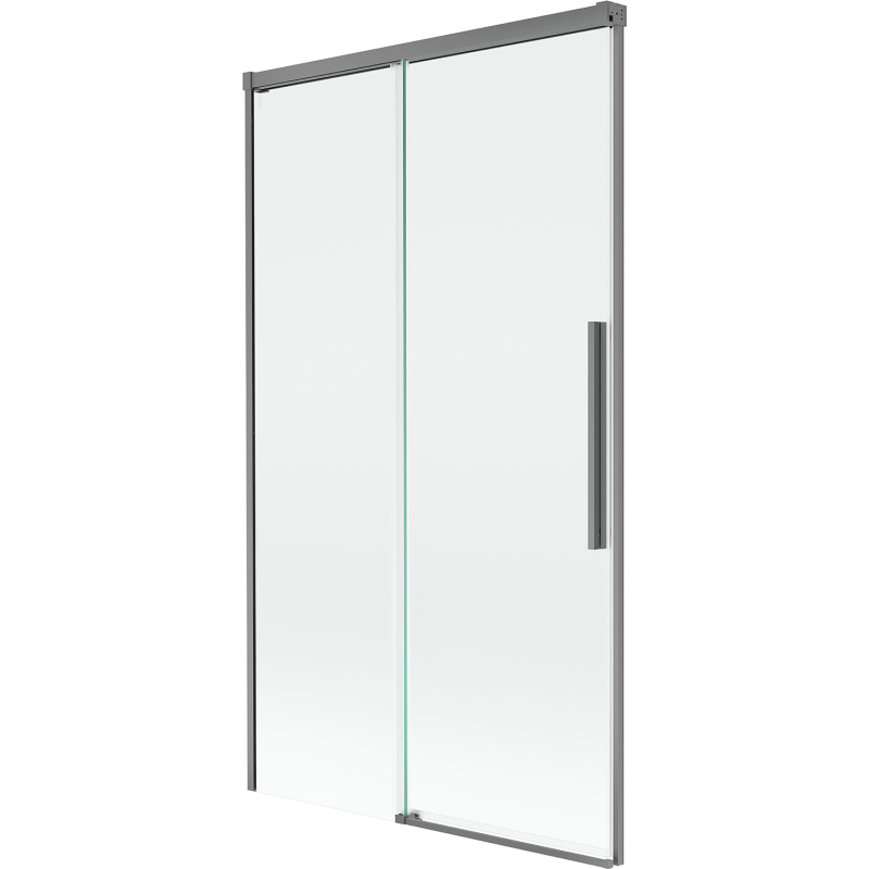 Mexen Rox parawan nawannowy 2-skrzydłowy rozsuwany 100 x 150 cm, transparent, gun metal - 8C9-100-001-95-00