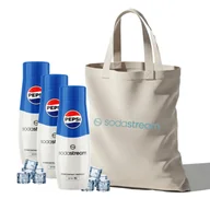 Syropy i koncentraty owocowe - Zestaw Syrop koncentrat do wody SodaStream Pepsi 3x440 ml + Torba GRATIS - miniaturka - grafika 1