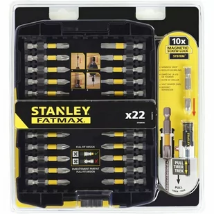 Stanley akcesoria do narzędzi elektrycznych, 22-częściowy zestaw bitów w walizce, 1 sztuki, sta88040 STA88040-XJ - Bity - miniaturka - grafika 1