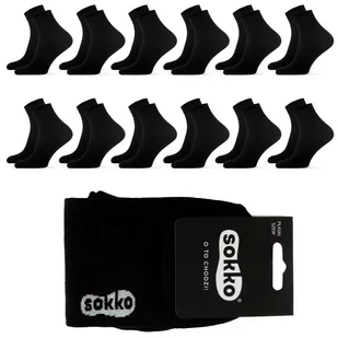 12X SOKKO SKARPETKI MĘSKIE BAMBUSOWE 3/4 ZA KOSTKĘ - SM12-S62-CZA-39-41 - Skarpetki męskie - miniaturka - grafika 1