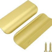 Zawiasy, okucia i inne akcesoria - 2 sztuki złotych uchwytów do szafek kuchennych ze stopu aluminium, otwór 64 mm, ze śrubami - miniaturka - grafika 1