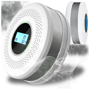 Czujnik Czadu I Dymu Detektor Tlenku Węgla Co Bezprzewodowy Lcd Głośny - Czujniki czadu, dymu, gazu - miniaturka - grafika 1