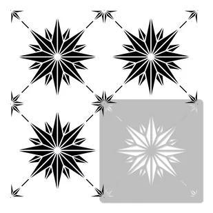 szablon malarski // płytki - kafelki // ESTRELLA 10 - Szablony malarskie - miniaturka - grafika 1