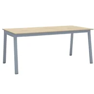 Stoły i stoliki do biura - B2B Partner Stół PRIMO BASIC z szarosrebrnym stelażem, 1800 x 900 x 750 mm, naturalny dąb 499258 - miniaturka - grafika 1