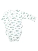 Body dla niemowląt - Chłopięce Body bawełniane długi rękaw Chmurka biały, Nicol,r.62 - miniaturka - grafika 1