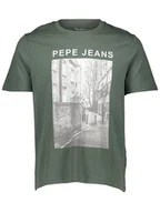Koszulki męskie - Pepe Jeans Koszulka w kolorze khaki - miniaturka - grafika 1