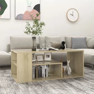 VidaXL Lumarko Stolik kawowy, dąb sonoma, 100x50x40 cm, płyta wiórowa 806924 VidaXL - Ławy i stoliki kawowe - miniaturka - grafika 1