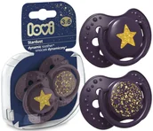 Smoczki uspokajające - LOVI SMOCZEK DYNAMICZNY STARDUST 2szt. 3-6m FIOLETOWY - miniaturka - grafika 1