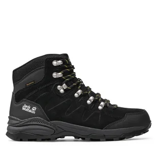 Trekkingi Jack Wolfskin Refugio Texapore Mid M 4049841 Czarny - Buty trekkingowe męskie - miniaturka - grafika 1
