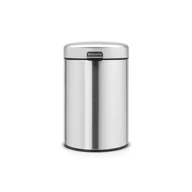 Kosze na śmieci - Brabantia Kosz na śmieci New Icon 3l montowany na ścianie stal matowa 115561 - miniaturka - grafika 1