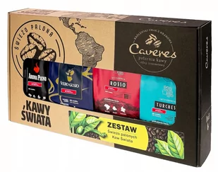 prezentowy zestaw 4 kaw mielonych: aroma, vero, rosso, turchese - Zestawy upominkowe - miniaturka - grafika 1