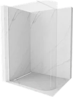 Ścianki i drzwi prysznicowe - Mexen Kioto ścianka prysznicowa zaokrąglona Walk-in 130 x 200 cm, transparent 8 mm, biała - 800-130-101-20-06 - miniaturka - grafika 1