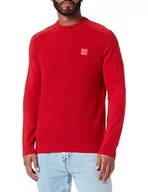 Bluzy męskie - BOSS Kesom bluza męska z dzianiny, Bright Red624, XL - miniaturka - grafika 1