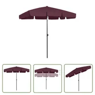 Parasole ogrodowe - The Living Store Parasol plażowy - bordowy - 200x125 cm - Parasol Ogrodowy - miniaturka - grafika 1