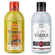 Skarpetki męskie - Zestaw 2x Skarpetki męskie kolorowe SOXO GOOD STUFF Tequila i wódka w butelce śmieszne bawełniane - miniaturka - grafika 1