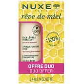 Szminki - Zestaw Nuxe Reve de Miel, nawilżająca pomadka do ust suchych i spierzchniętych, 2 x 4 g - miniaturka - grafika 1