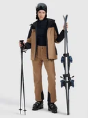 Spodnie narciarskie - 4F Spodnie narciarskie softshell membrana 10000 damskie - brązowe XXL - miniaturka - grafika 1