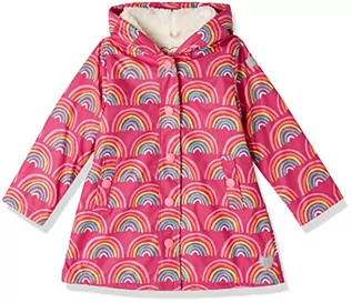 Kurtki i płaszcze dla dziewczynek - Hatley Lined Splash Jacket Kurtka antyrozpryskowa z podszewką Sherpa Girl, Rainy Rainbows, 3 lat - grafika 1