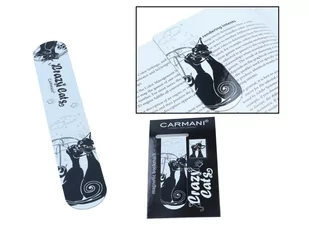 Zakładka magnetyczna - Koci świat, Koty pod parasolem CARMANI - Zakładki do książek - miniaturka - grafika 1