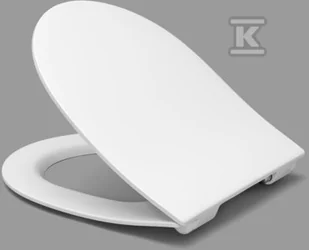 Samar Slim deska WC do ROCA Meridian,KOŁO NovaPro owal, wolnoopadająca, wypinana, z duroplastu, zawias C4501H - Deski sedesowe - miniaturka - grafika 1