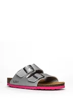 Klapki i japonki damskie - Bluebay Klapki "Aristote" w kolorze srebrnym - miniaturka - grafika 1