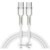 Ładowarki do telefonów - Baseus przewód ładujący/do transmisji danych Cafule Series USB C M na USB C M z metalowymi zakończeniami 100W 1 m CATJK C02 biały # z wartością produktów powyżej 89zł! - miniaturka - grafika 1