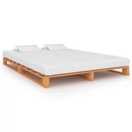 Łóżka - Lumarko Rama łóżka z palet, brązowa, lite drewno sosnowe, 180 x 200 cm - miniaturka - grafika 1