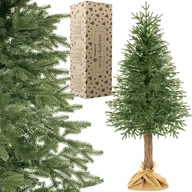 Choinki - Sztuczna choinka na pniu 180 cm świerk PE drzewko świąteczne - miniaturka - grafika 1