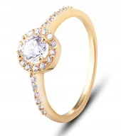 Pierścionki - ZŁOTY PIERŚCIONEK ZARĘCZYNOWY VALENTINE 585 - miniaturka - grafika 1