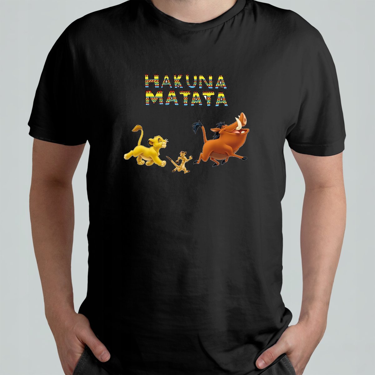 MĘSKI T-SHIRT Koszulka KRÓL LEW HAKUNA MATATA HIT