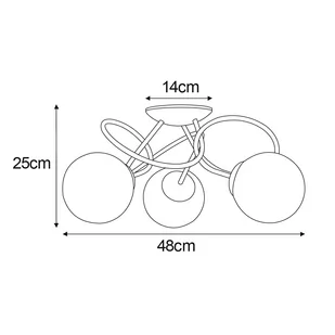 Lampa sufitowa o ciekawym kształcie K-5126 z serii FLORO - Lampy sufitowe - miniaturka - grafika 3