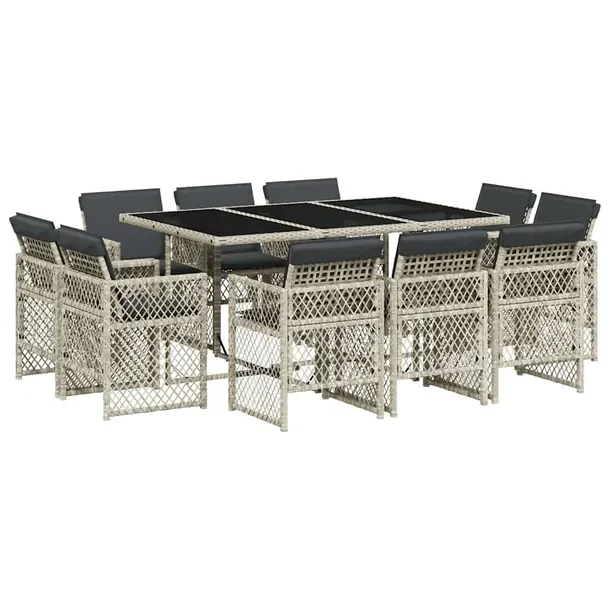 Zestaw Mebli Ogrodowych Rattan PE, Stół 165x106x73cm, Krzesło 50,5x54x79