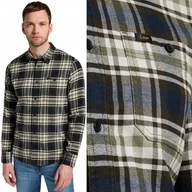 Koszule męskie - Lee LEESURE SHIRT Green BAWEŁNIANA ZIELONA KOSZULA W KRATĘ REGULAR FIT L - miniaturka - grafika 1