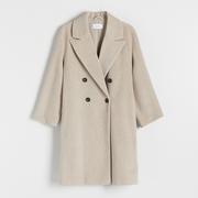 Płaszcze damskie - Reserved - Dwurzędowy płaszcz - Beżowy - miniaturka - grafika 1