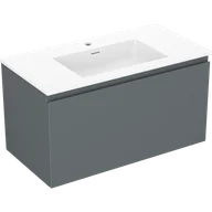 Szafki łazienkowe - Mexen Orio szafka łazienkowa 90 cm z umywalką Otis, 1 szuflada, grafit mat/biała mat - 91A10-09047-1-BF66-W18M01 - miniaturka - grafika 1