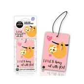 Zapachy samochodowe - LOVE LENIWIEC Celulozowa zawieszka do auta AROMA CAR - miniaturka - grafika 1