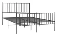 Łóżka - Czarne metalowe łóżko loftowe 120x200cm C5-A29 - miniaturka - grafika 1