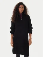 Sukienki - Roxy Sukienka dzianinowa Home Again SD ERJKD03535 Czarny Regular Fit - miniaturka - grafika 1