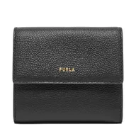 Portfele - Mały Portfel Damski Furla Goccia M Compact WP00469 BX3036 KH O6000 Czarny - miniaturka - grafika 1