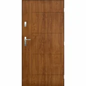 Drzwi zewnętrzne - Drzwi zewnętrzne stalowe wejściowe Panama złoty dąb 90 prawe Pantor - miniaturka - grafika 1