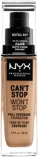 NYX Professional Makeup Professional Makeup - CAN'T STOP WON'T STOP - FULL COVERAGE FOUNDATION - Podkład do twarzy - NEUTRAL BUFF NYXSSNBU - Podkłady do twarzy - miniaturka - grafika 2