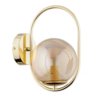 Oval kinkiet 1-punktowy złoty 91516 - Lampy ścienne - miniaturka - grafika 1