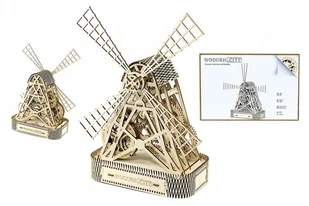 Wooden City Wiatrak Młyn Mechaniczne Puzzle 3D Drewniane Wooden City 5906874128060 - Puzzle - miniaturka - grafika 1
