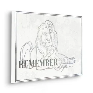 Disney 100 obraz na blejtramie w ramie z prawdziwego drewna - Lion King Be Yourself - rozmiar 40 x 60 cm - pokój dziecięcy, obraz na płótnie, obraz ścienny - Wyposażenie pokoiku dziecięcego - miniaturka - grafika 1