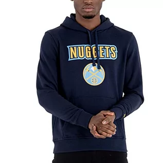Bluzy męskie - New Era New Era Męska bluza z kapturem Denver Nuggets, niebieska, L NE11546178.00005 - grafika 1