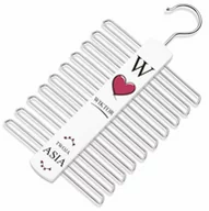 Wieszaki do szafy - Murrano Wieszak biały na krawaty z nadrukiem dla chłopaka męża narzeczonego WIESZAK-WH-047 - miniaturka - grafika 1