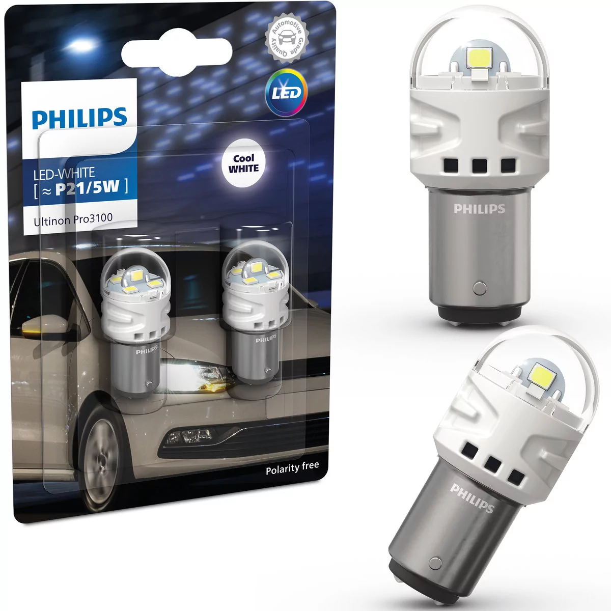 Żarówki Philips LED Ultinion Pro3100 P21/5W Red RU31 2szt