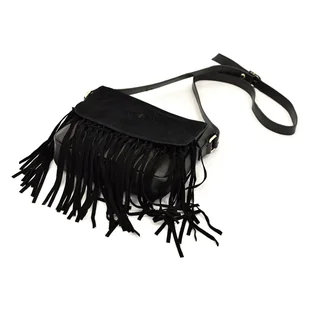 Listonoszka vp1009 zamsz naturalny BOHO frędzle - Torebki damskie - miniaturka - grafika 3
