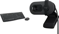 Zestawy myszka + klawiatura - Klawiatura + mysz Logitech MK295 Silent Wireless Combo 920-009800 + Brio 100 960-001585 - miniaturka - grafika 1